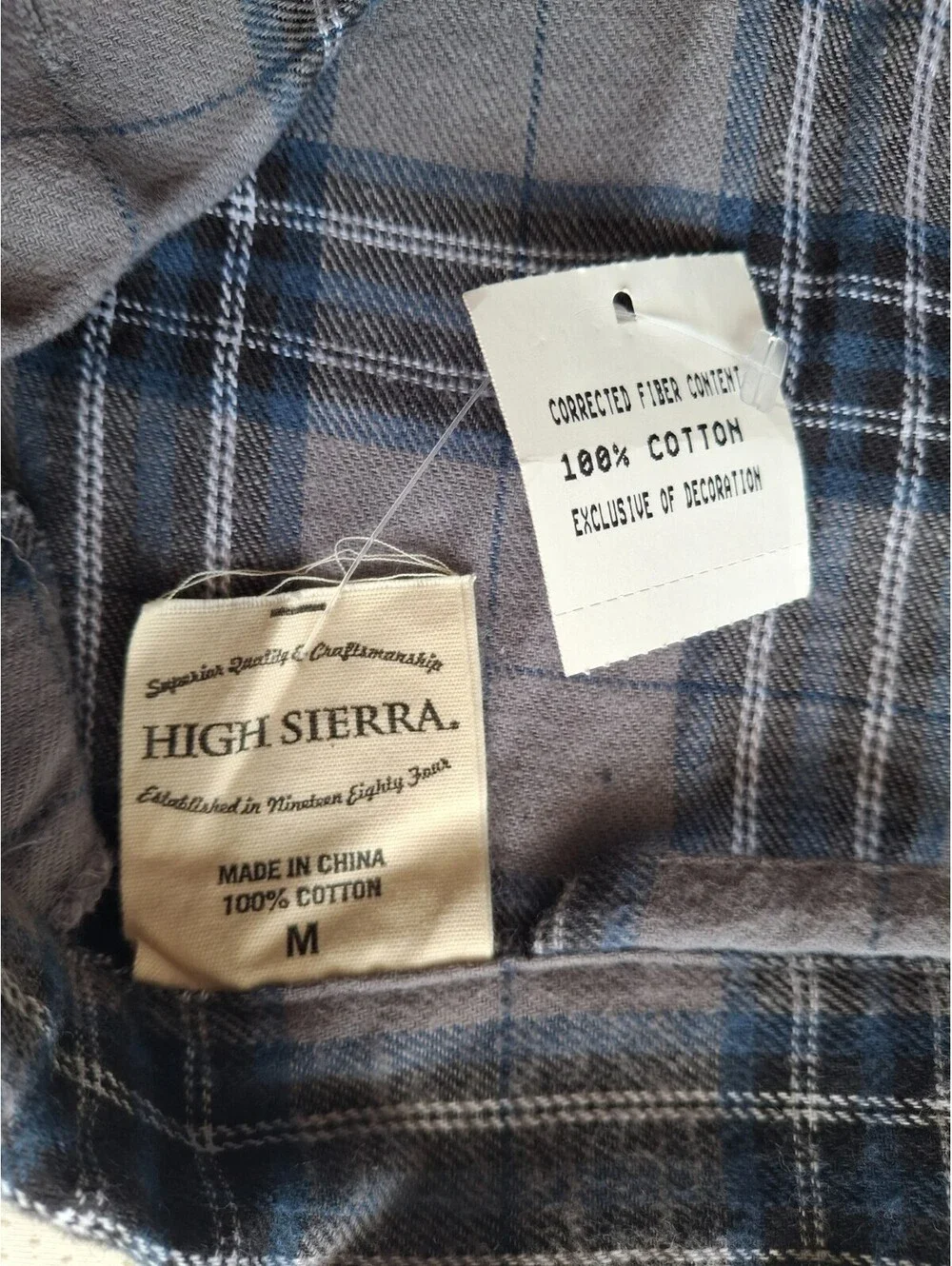 NWT High Sierra Mens Vintage Pajama Set M 100% Cotton Plaid Shirt Pants Sleepw